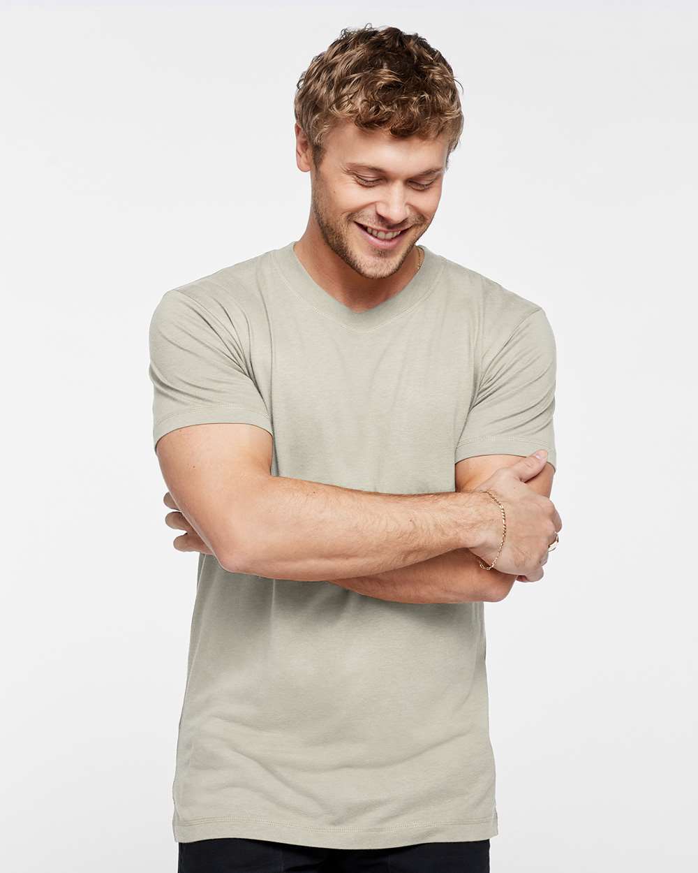 Unisex Bamboo Tee - OnModelFront - B08838103 - Hazel