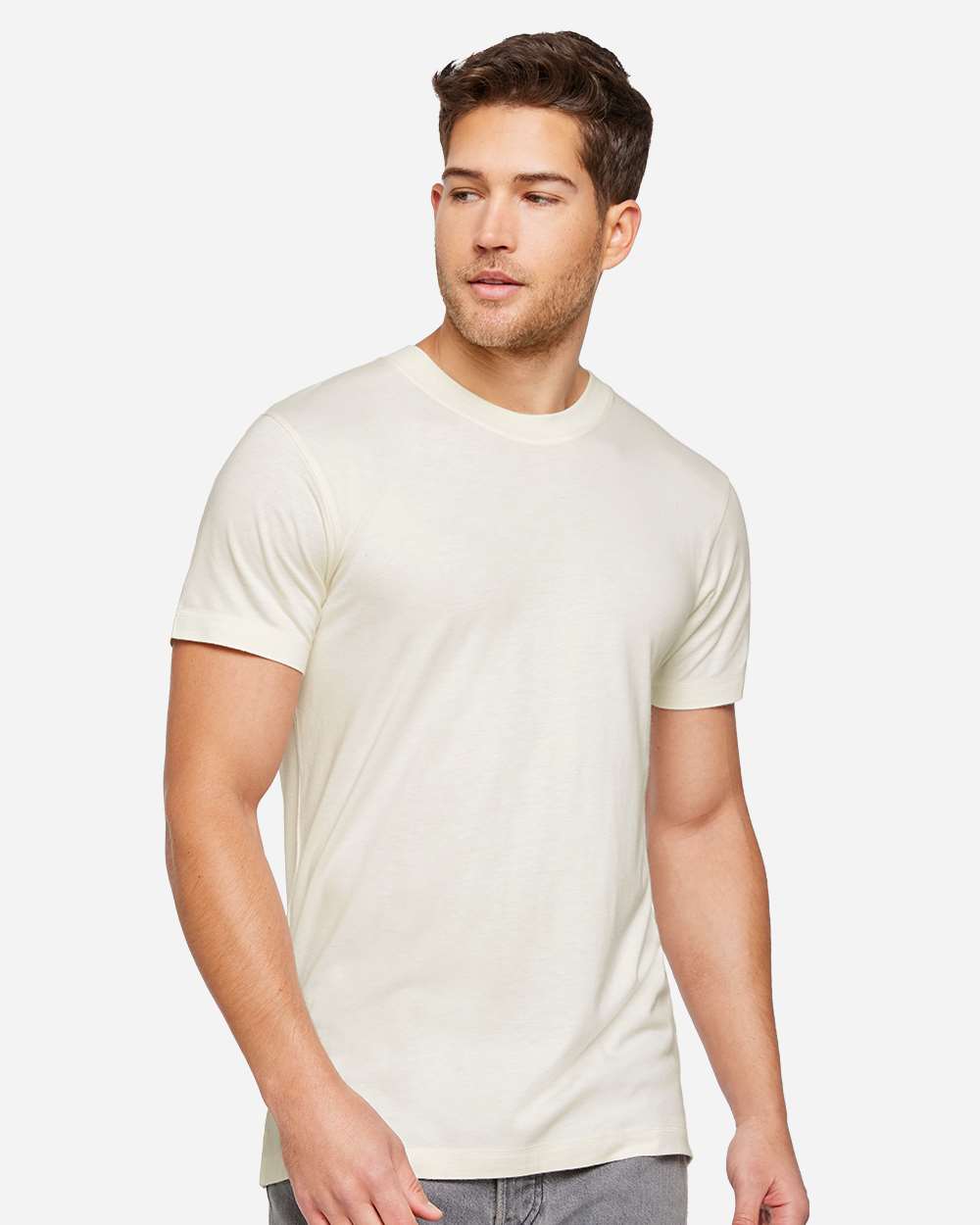 Unisex Bamboo Tee - OnModelFront - B08838243 - Eggshell