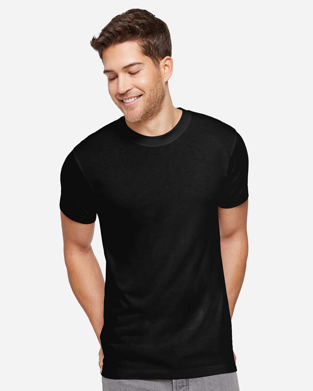 Unisex Bamboo Tee - OnModelFront - B08838503 - Black