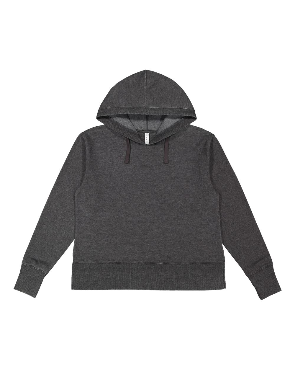 Women's Vintage Wash Hoodie Sweatshirt - Front - B09038503 - Washed Black
