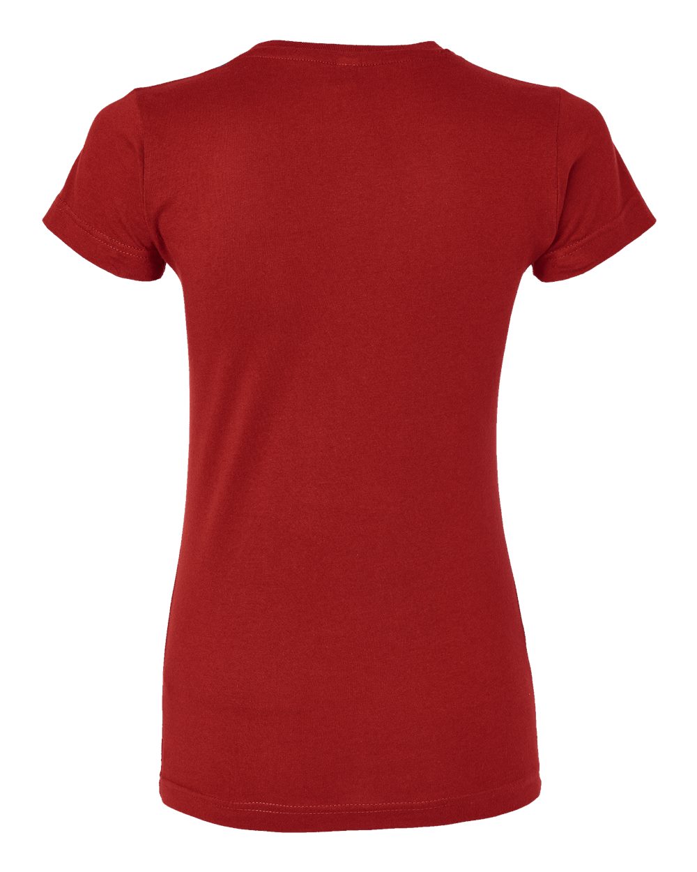 Women's Fitted Fine Jersey Tee - Back - B50338063 - Garnet