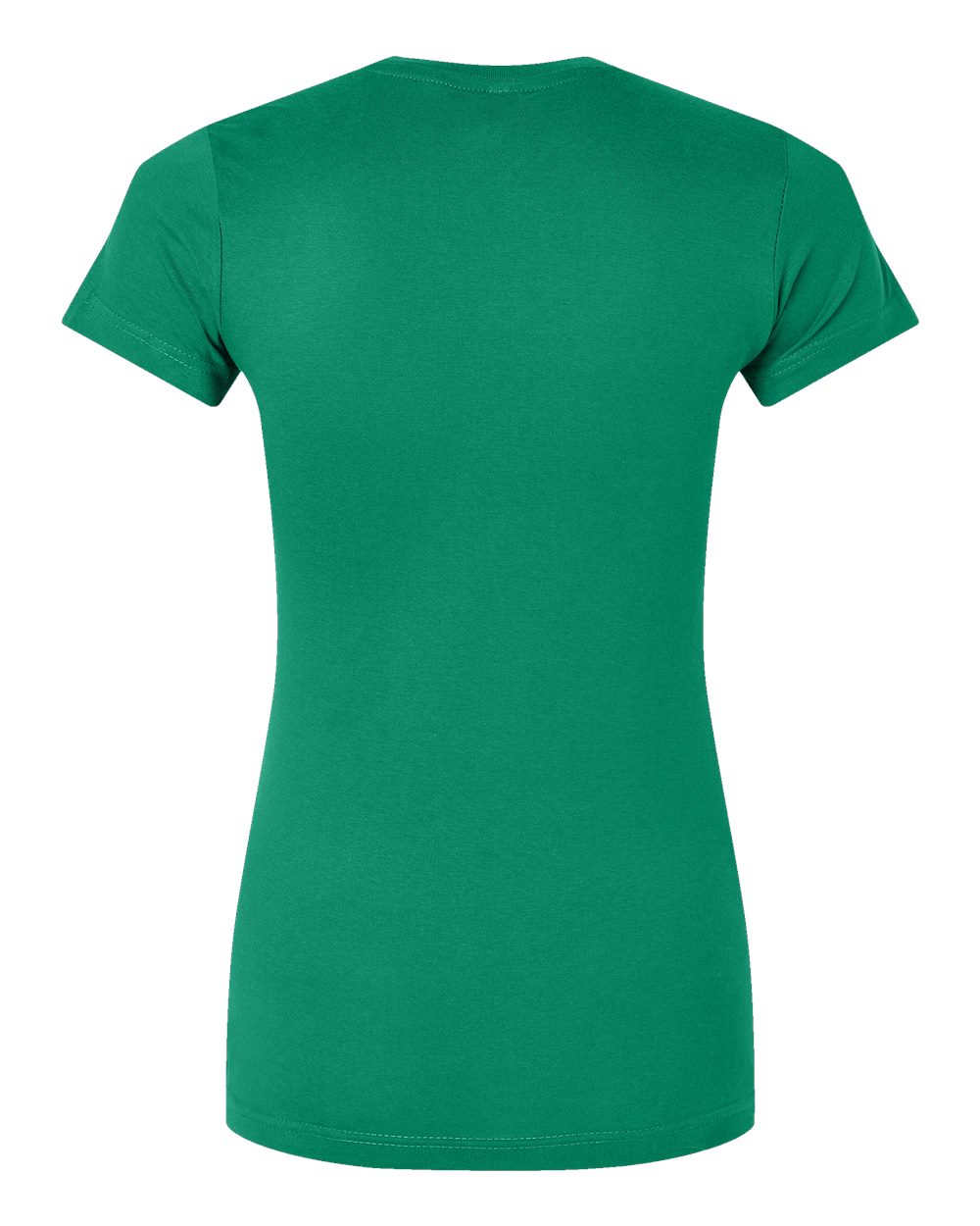 Women's Fitted Fine Jersey Tee - Back - B50338603 - Kelly