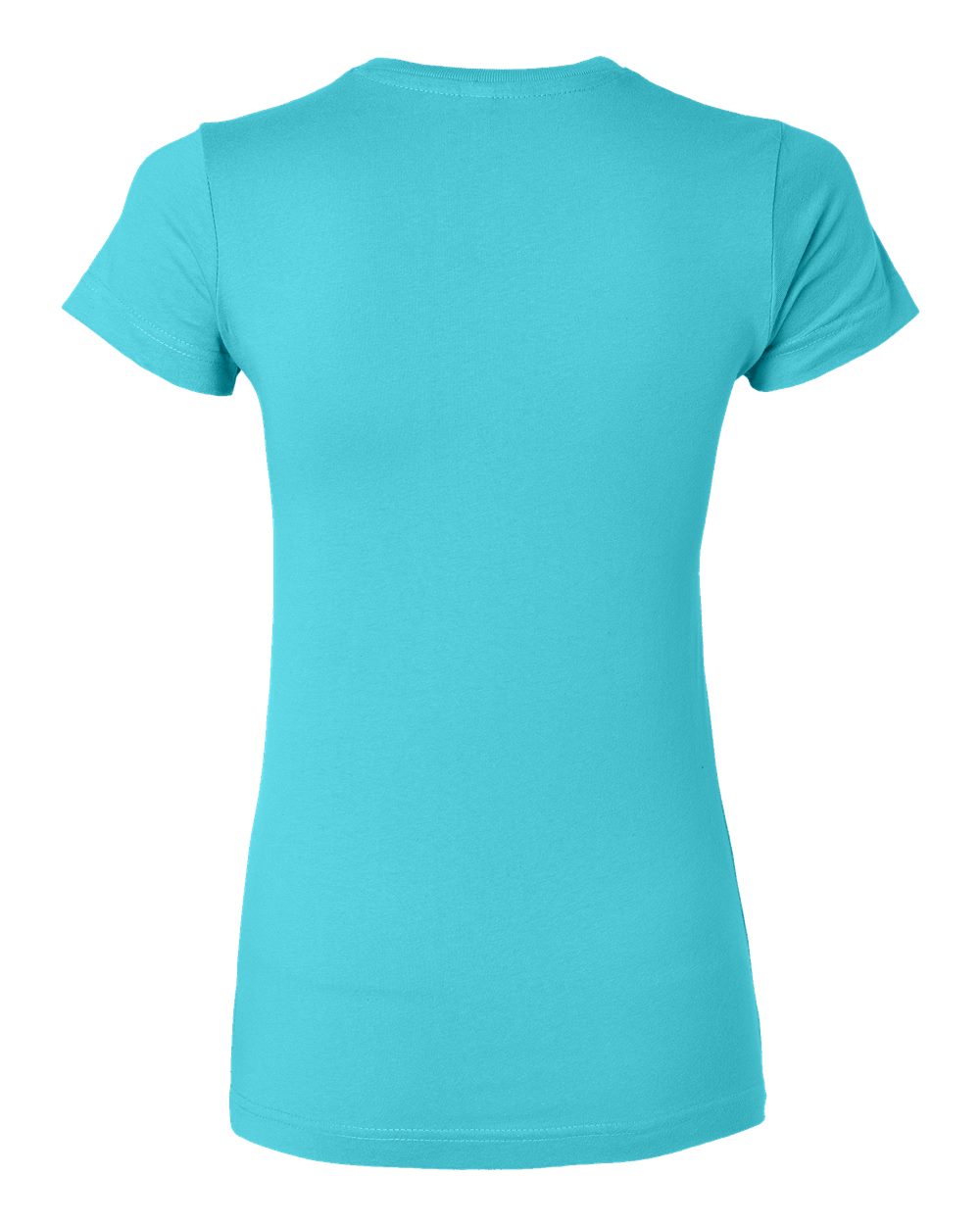 Women's Fitted Fine Jersey Tee - Back - B50338973 - Caribbean