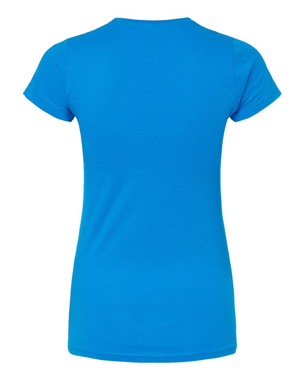 Women's Fitted Fine Jersey Tee - Back - B50338993 - Cobalt