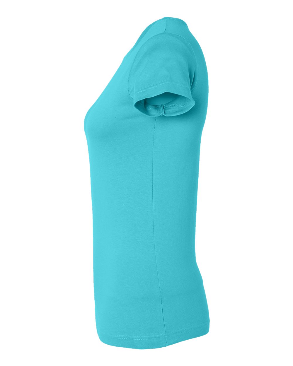 Women's Fitted Fine Jersey Tee - DirectSide - B50338973 - Caribbean
