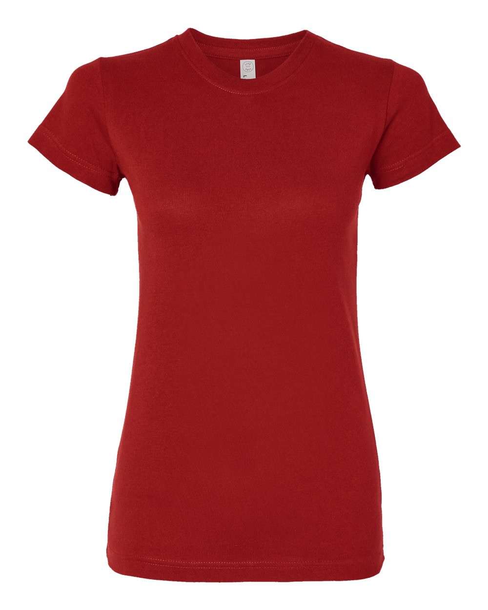 Women's Fitted Fine Jersey Tee - Front - B50338063 - Garnet