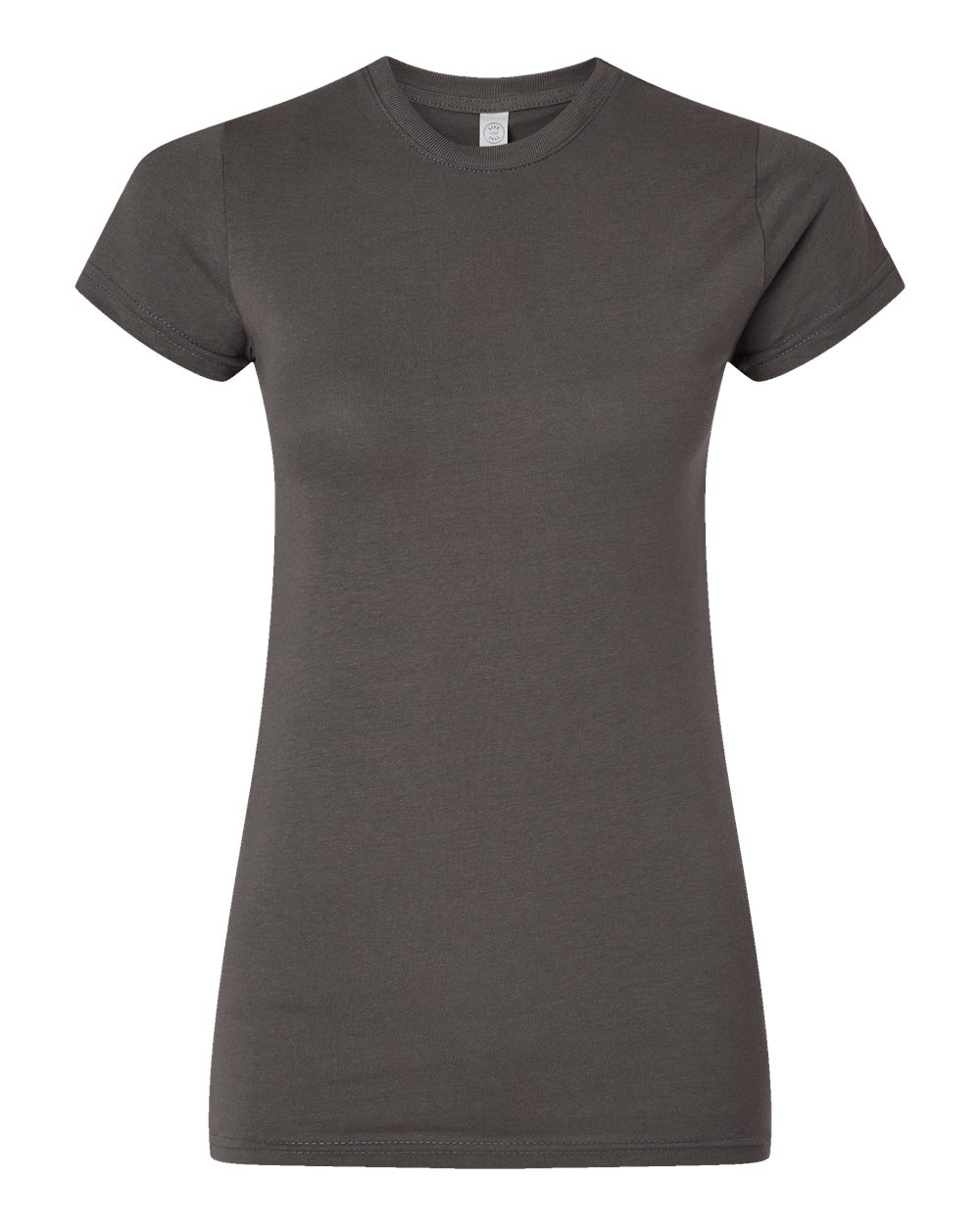 Women's Fitted Fine Jersey Tee - Front - B50338093 - Charcoal