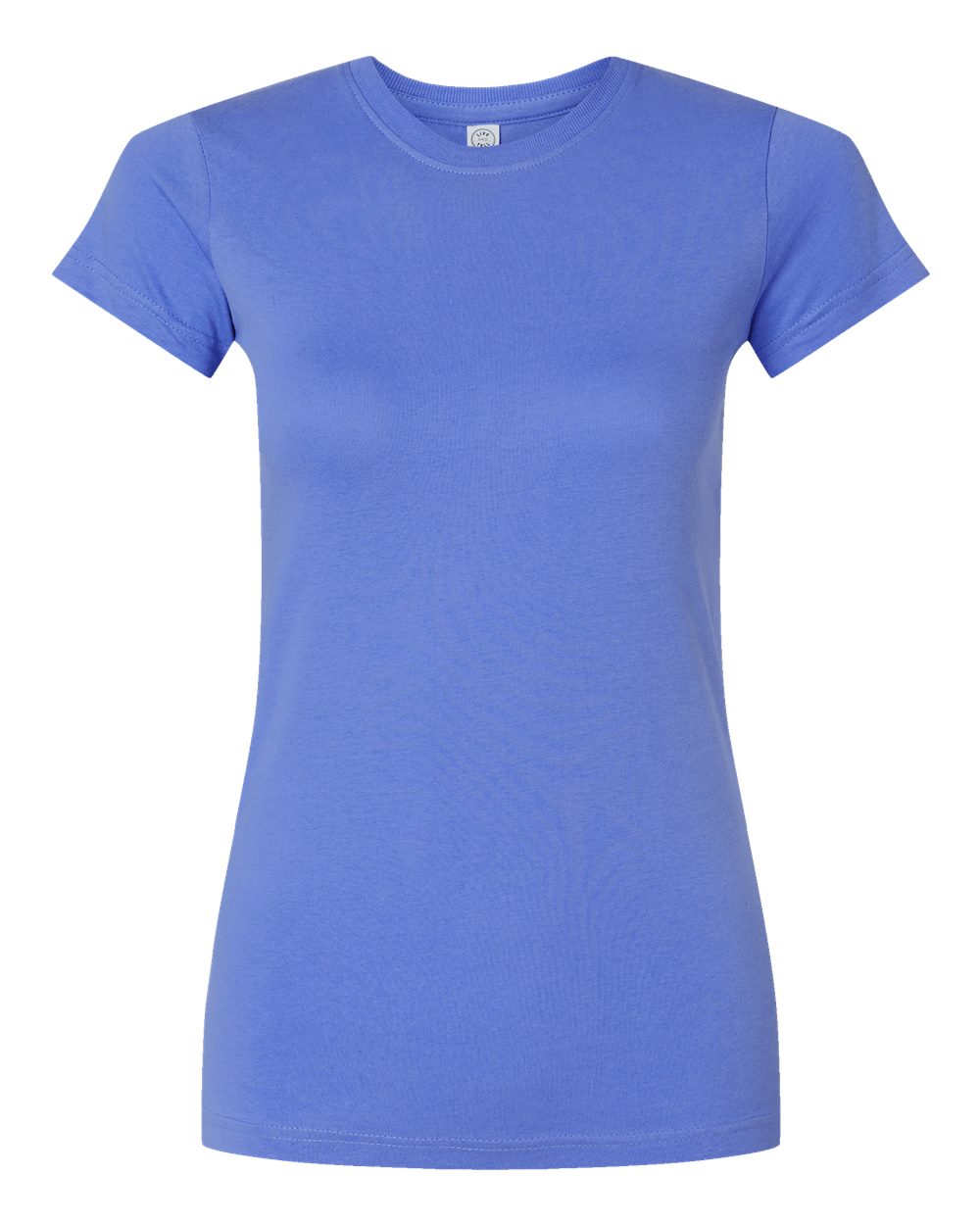 Women's Fitted Fine Jersey Tee - Front - B50338263 - Carolina Blue