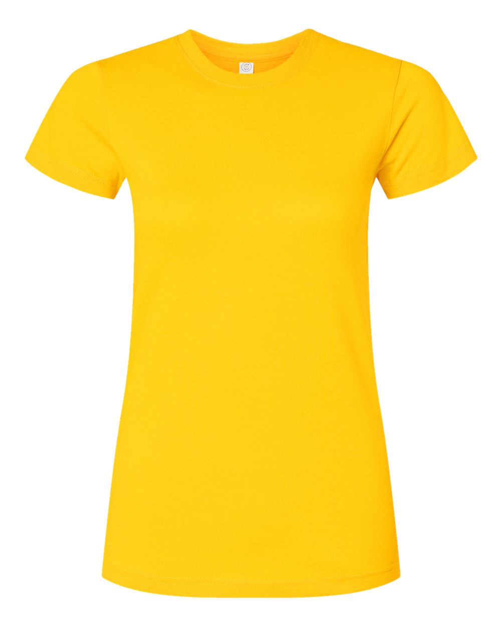 Women's Fitted Fine Jersey Tee - Front - B50338403 - Yellow