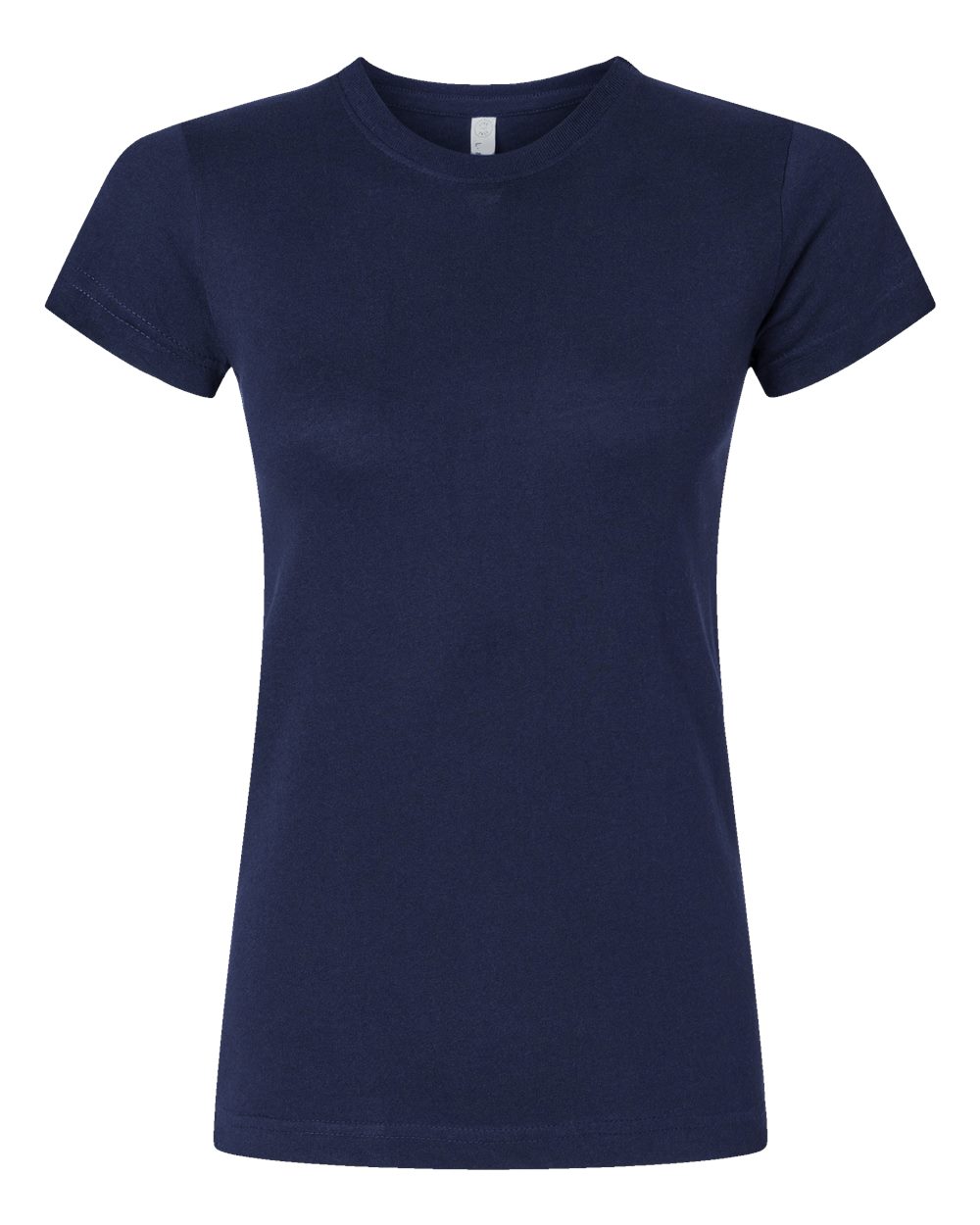 Women's Fitted Fine Jersey Tee - Front - B50338653 - Navy