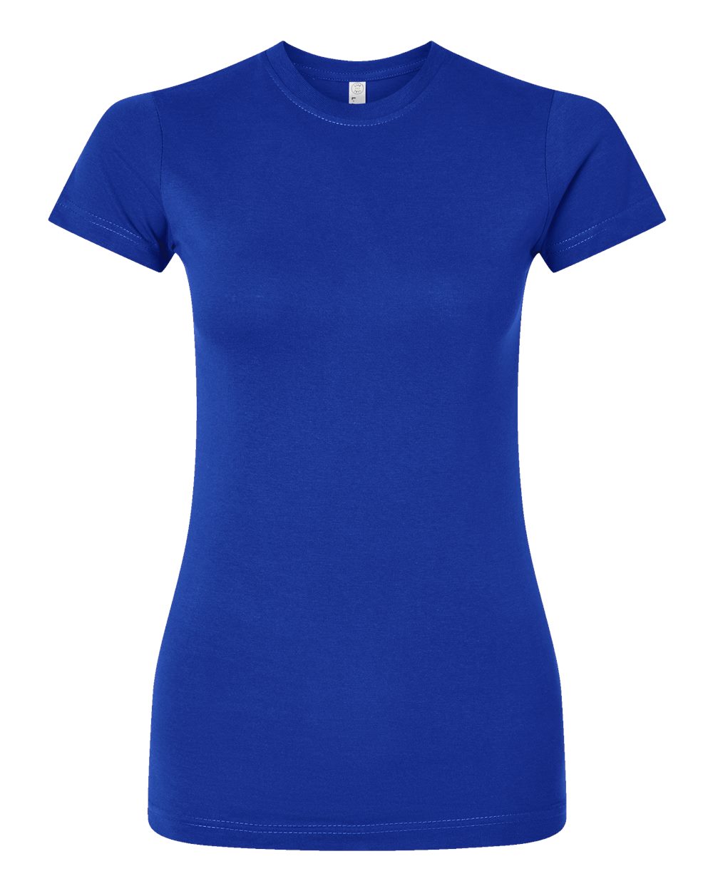 Women's Fitted Fine Jersey Tee - Front - B50338753 - Royal