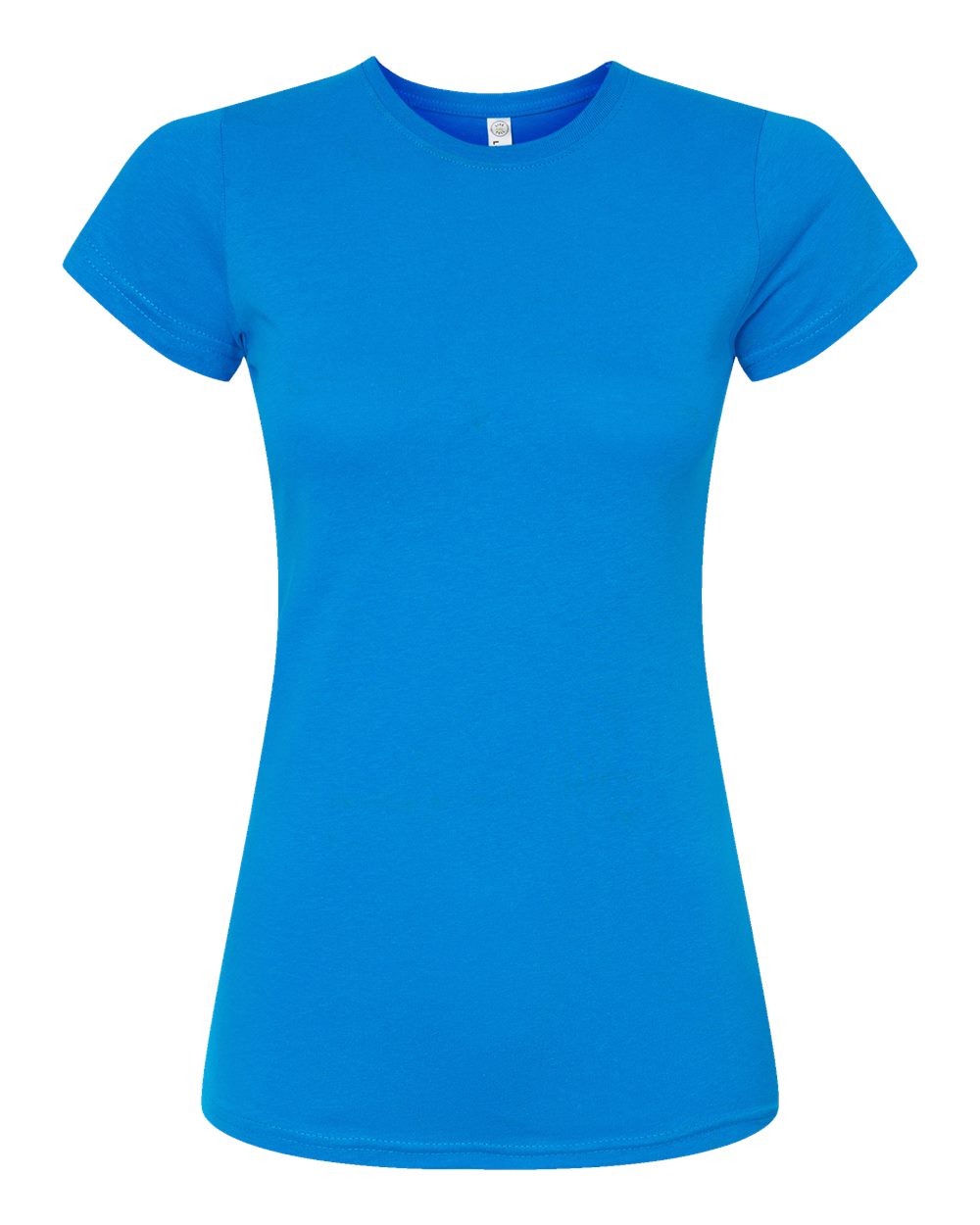 Women's Fitted Fine Jersey Tee - Front - B50338993 - Cobalt