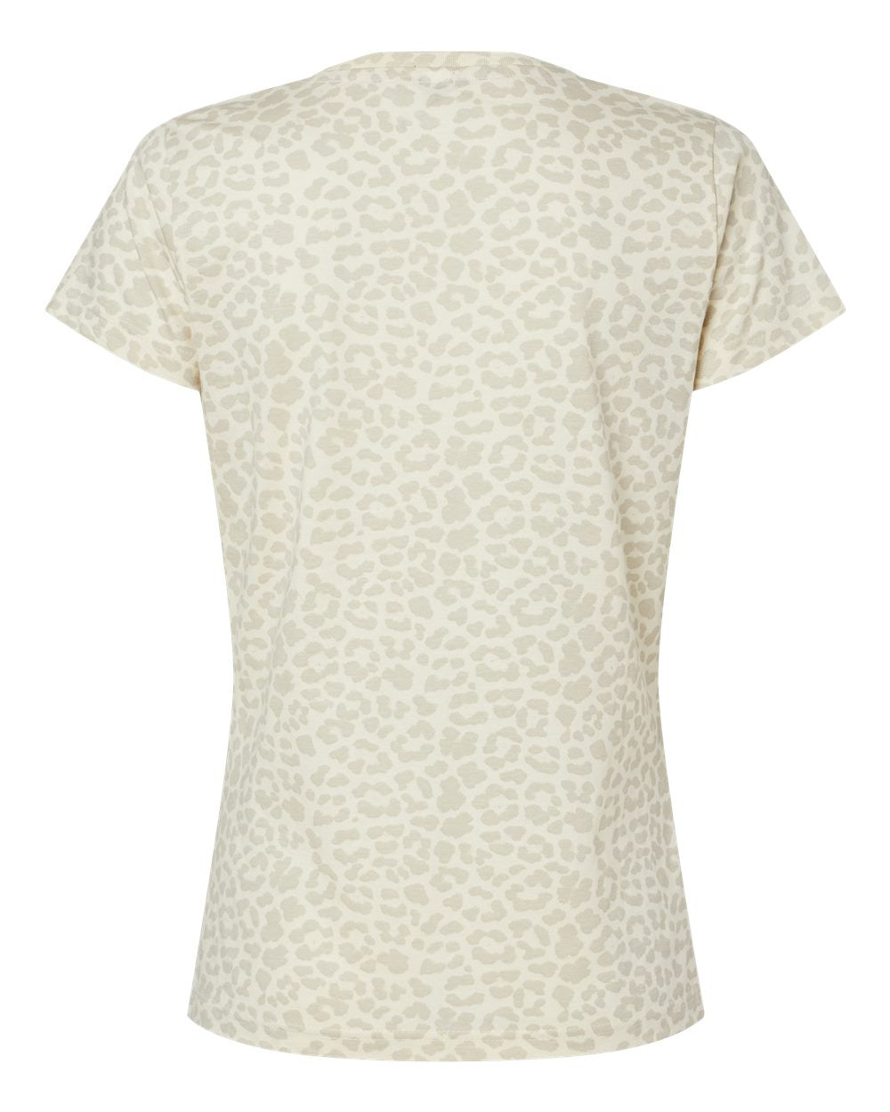 Women's Fine Jersey Tee - Back - B87238202 - Natural Leopard