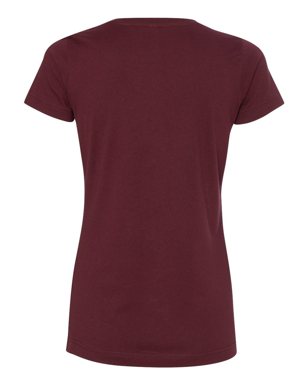 Women's Fine Jersey Tee - Back - B87238532 - Maroon