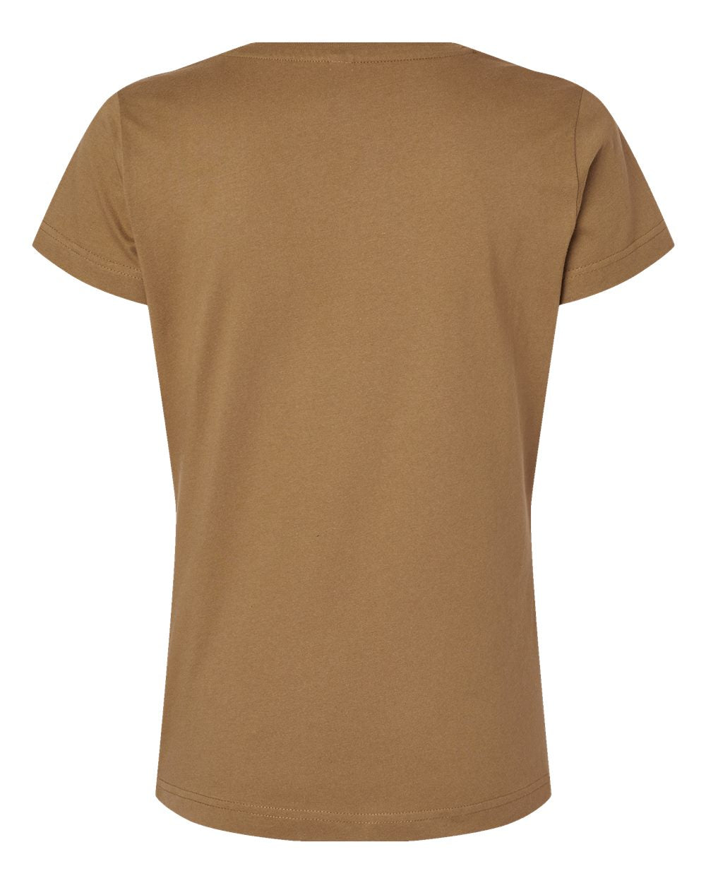 Women's Fine Jersey Tee - Back - B87238552 - Coyote Brown