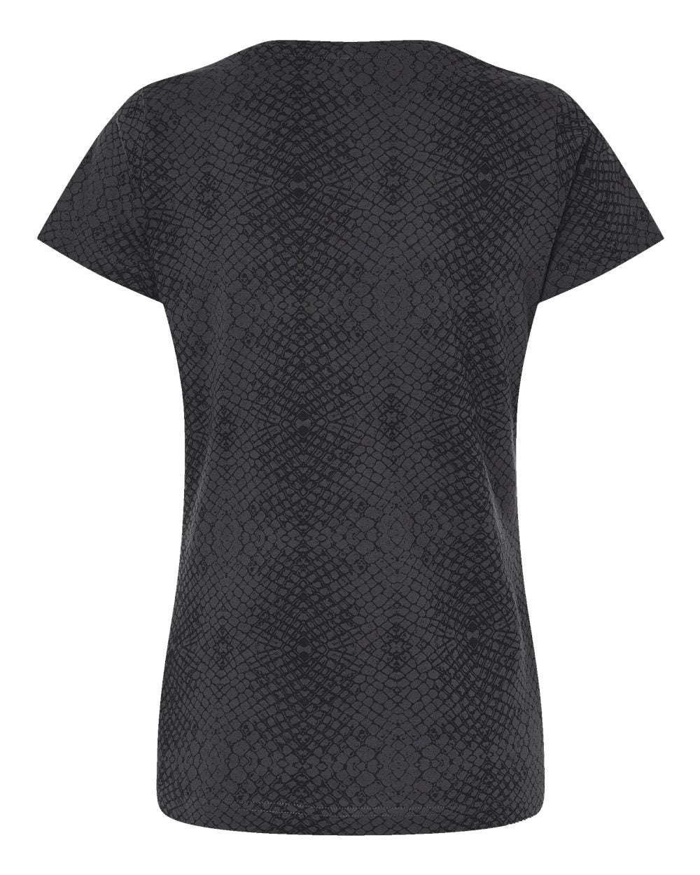 Women's Fine Jersey Tee - Back - B87238562 - Black Reptile