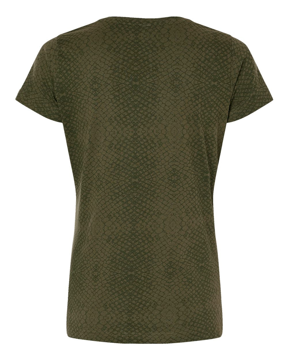 Women's Fine Jersey Tee - Back - B87238592 - Green Reptile