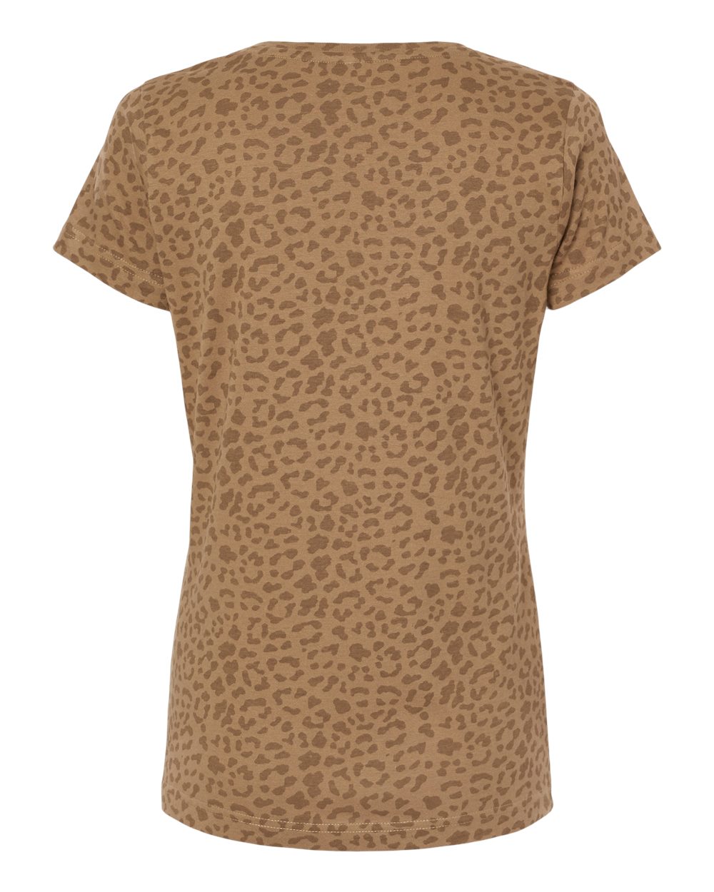 Women's Fine Jersey Tee - Back - B87238862 - Brown Leopard