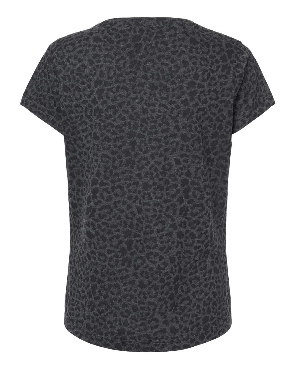 Women's Fine Jersey Tee - Back - B87238872 - Black Leopard