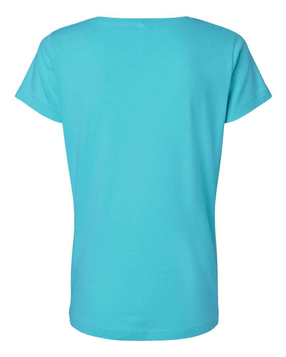 Women's Fine Jersey Tee - Back - B87238972 - Caribbean