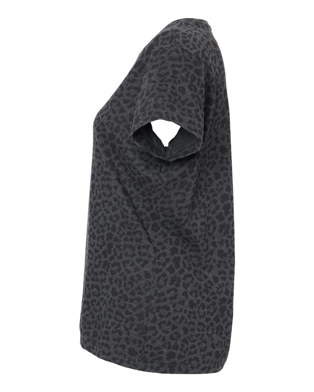 Women's Fine Jersey Tee - DirectSide - B87238872 - Black Leopard