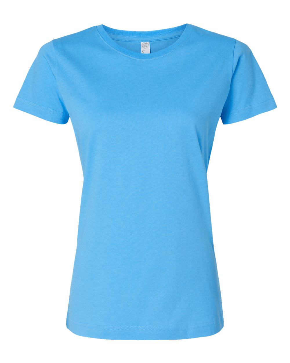 Women's Fine Jersey Tee - Front - B87238052 - Aqua