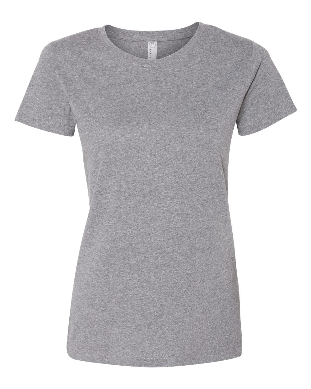 Women's Fine Jersey Tee - Front - B87238132 - Granite Heather