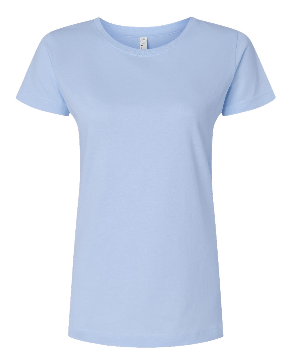 Women's Fine Jersey Tee - Front - B87238252 - Light Blue