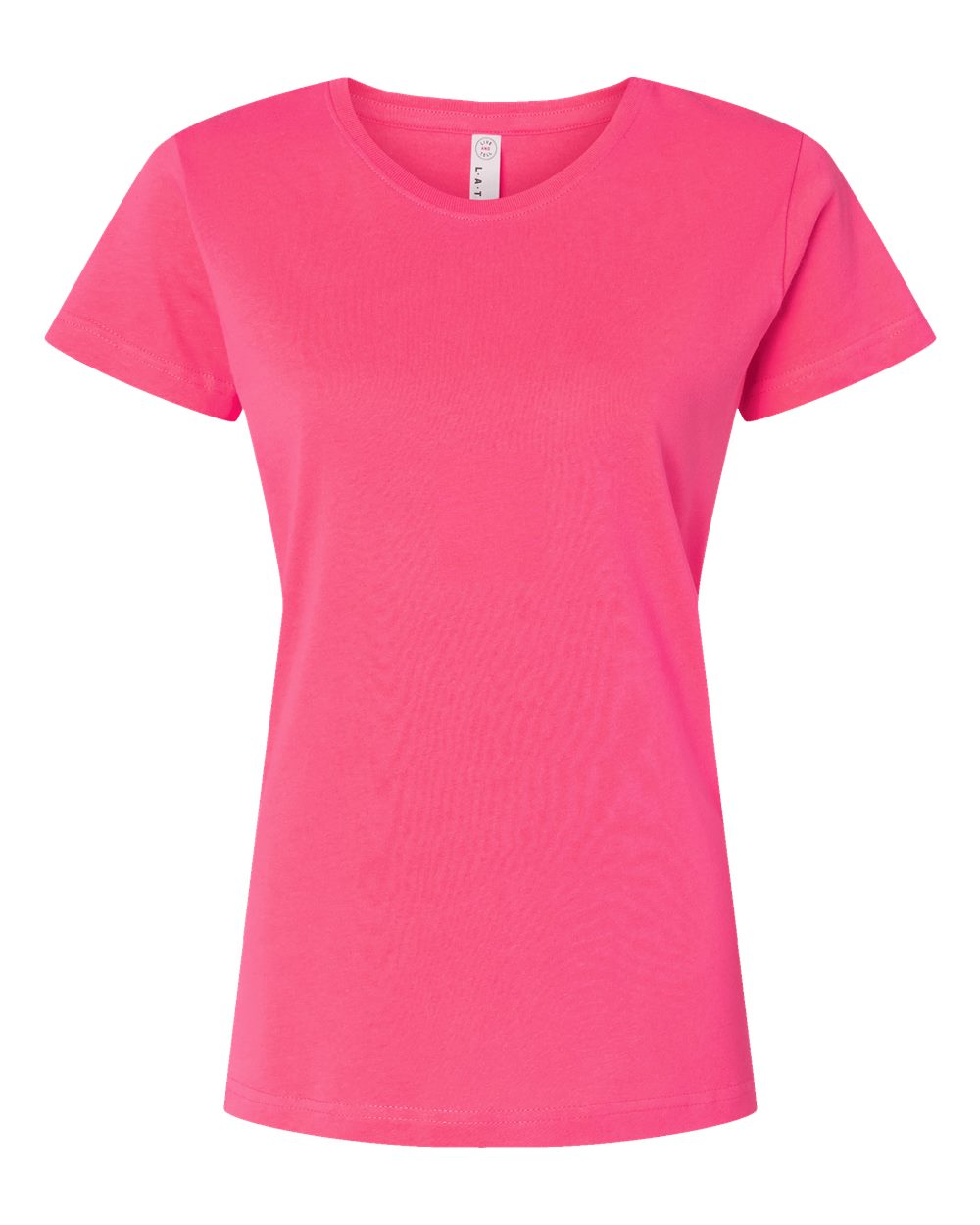 Women's Fine Jersey Tee - Front - B87238312 - Hot Pink