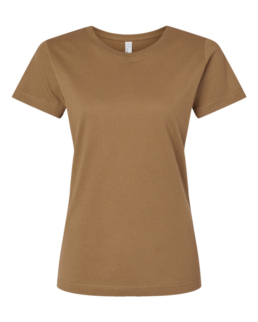 Women's Fine Jersey Tee - Front - B87238552 - Coyote Brown