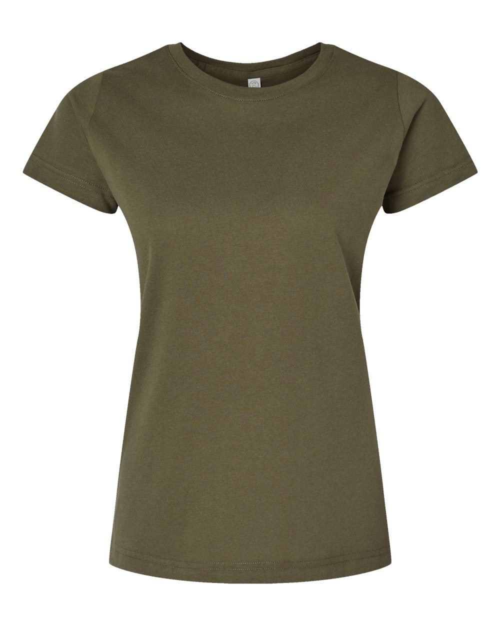 Women's Fine Jersey Tee - Front - B87238632 - Military Green