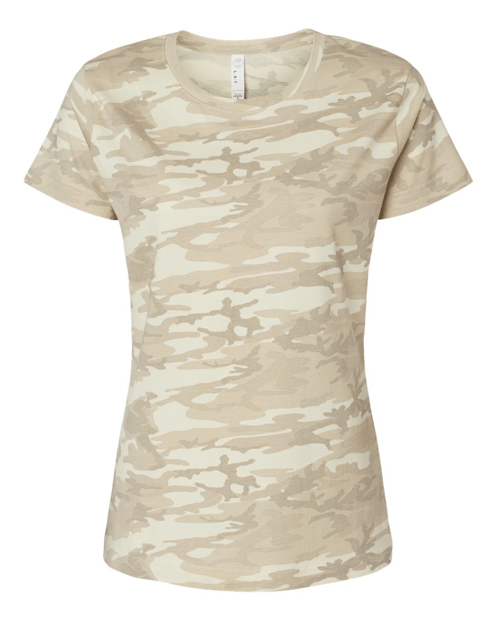 Women's Fine Jersey Tee - Front - B87238852 - Natural Camo