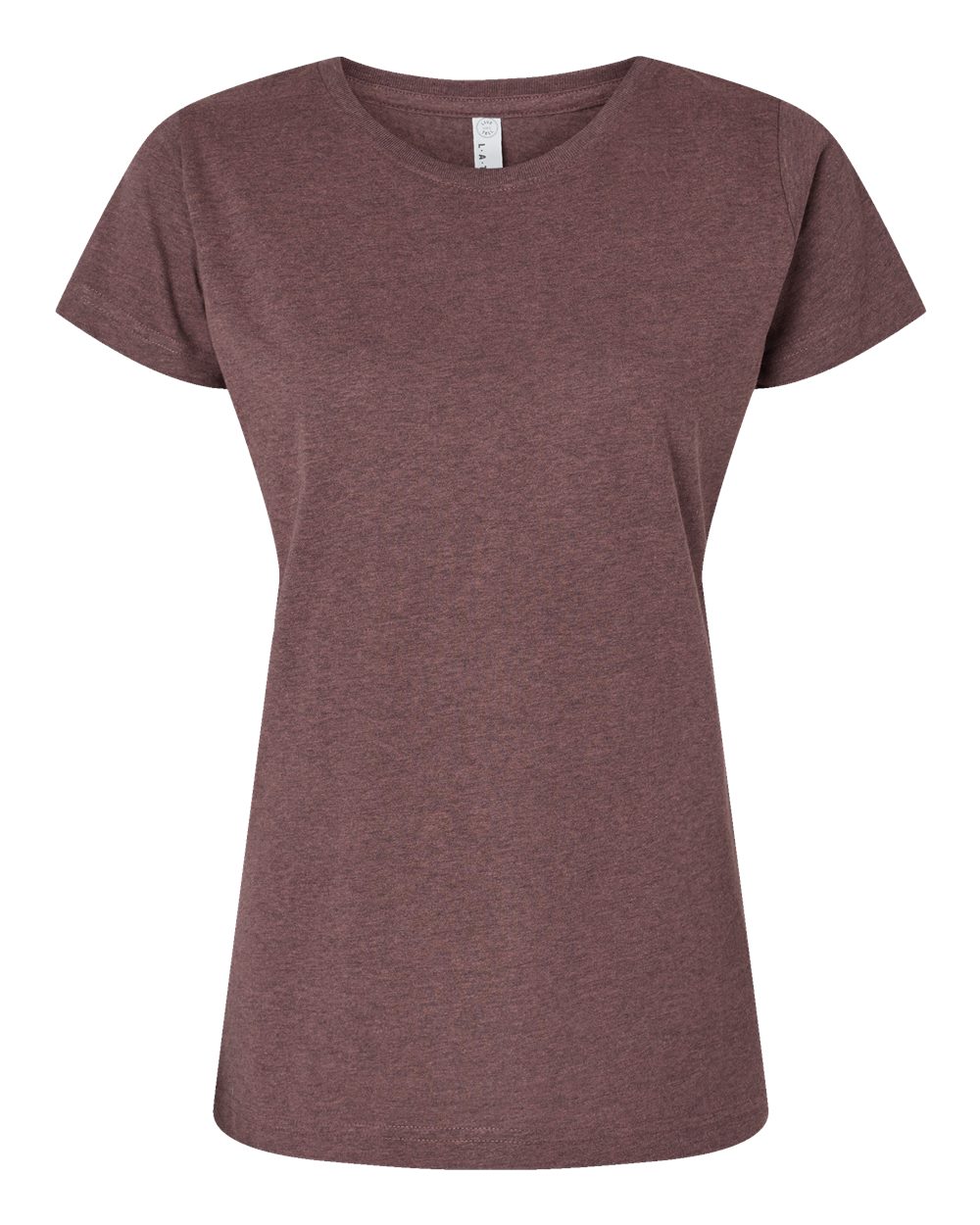 Women's Fine Jersey Tee - Front - B87238942 - Sangria Blackout