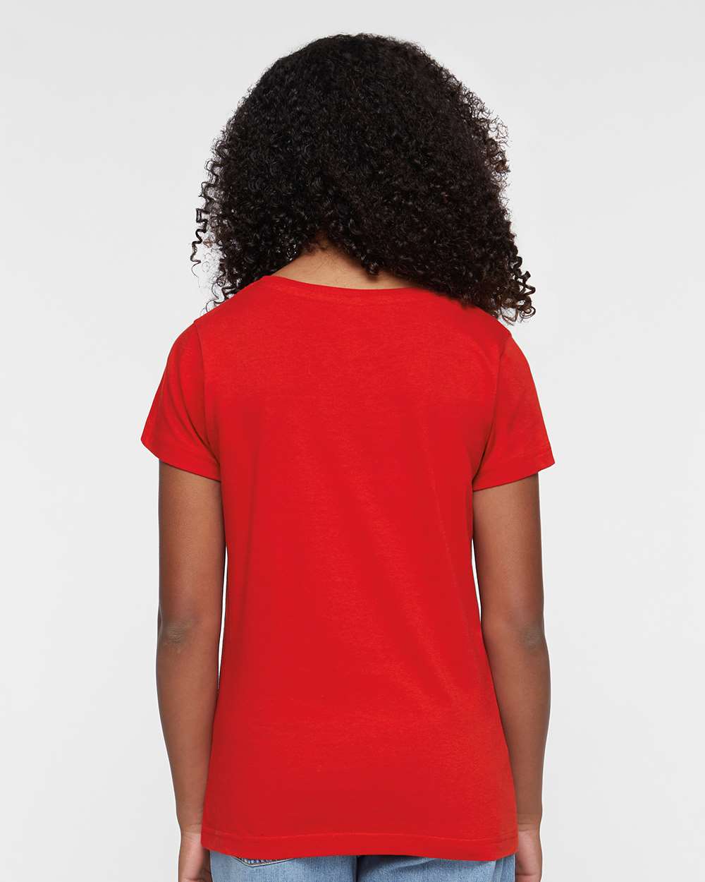 Women's Fine Jersey Tee - OnModelBack - B87238702 - Red