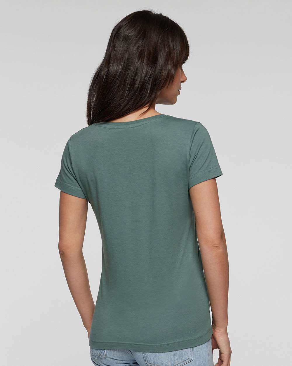 Women's Fine Jersey Tee - OnModelBack - B87238802 - Basil