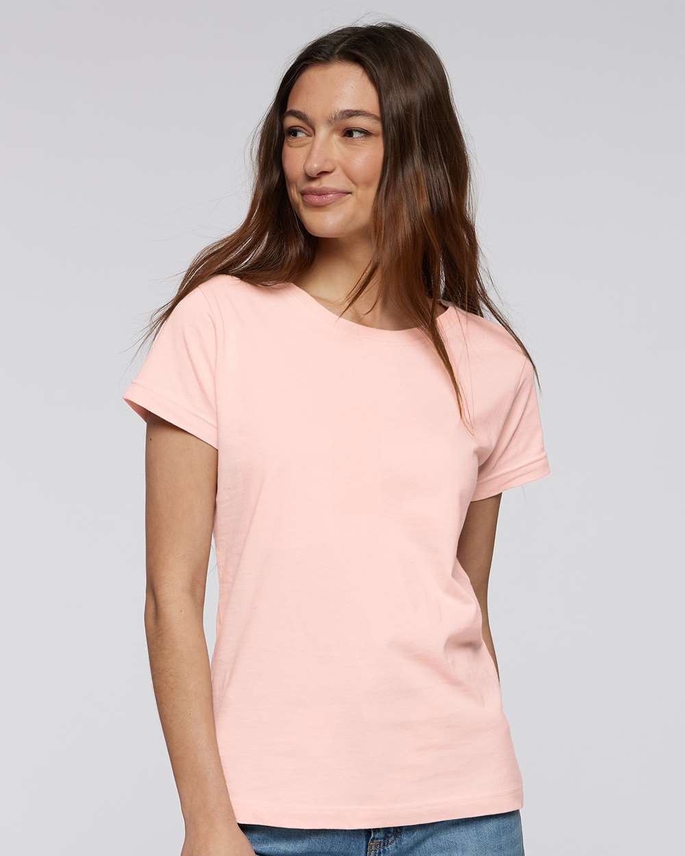 Women's Fine Jersey Tee - OnModelFront - B87238342 - Blush