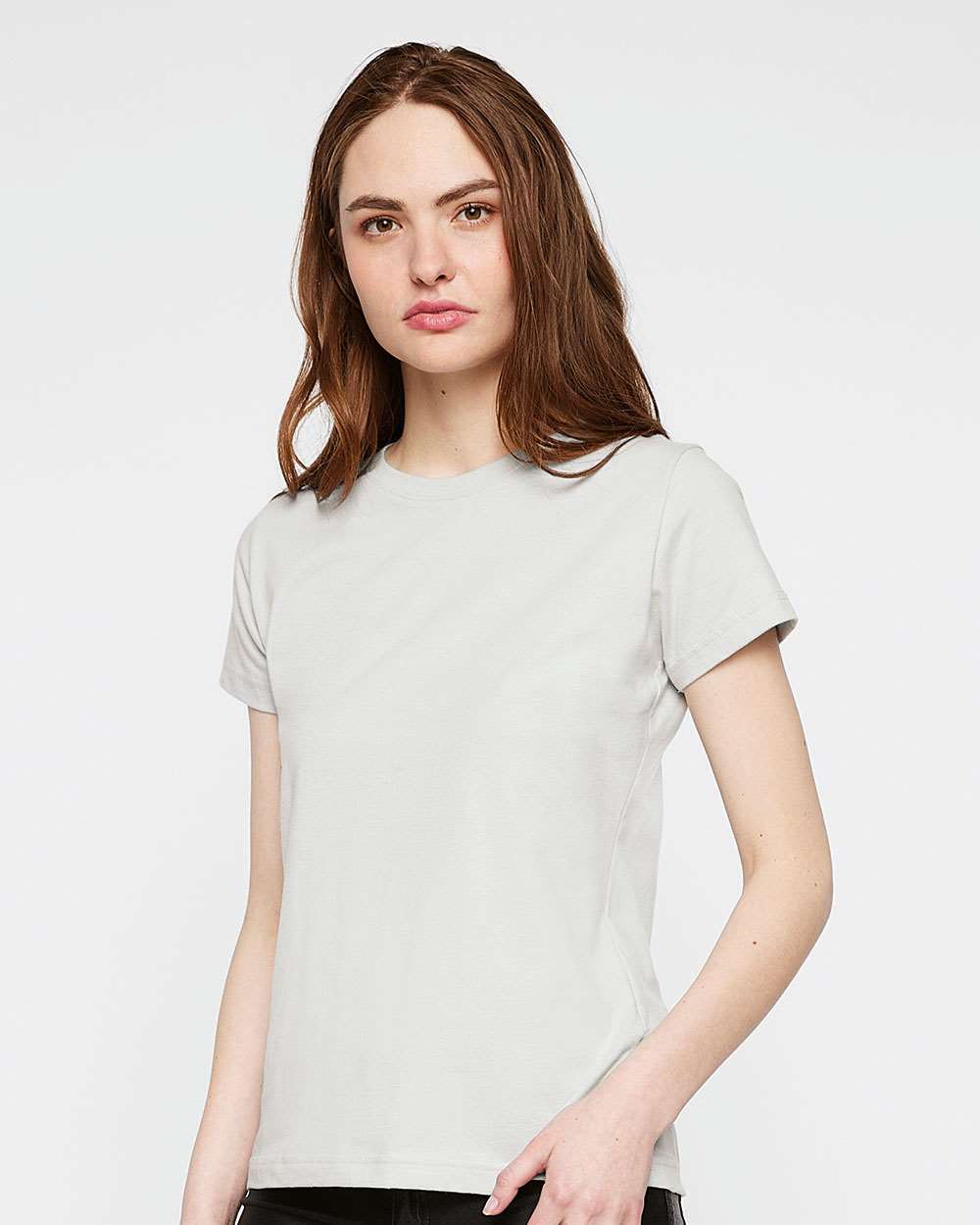 Women's Fine Jersey Tee - OnModelFront - B87238352 - Silver