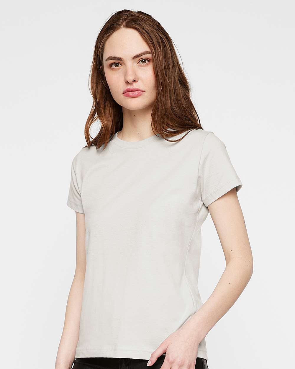 Women's Fine Jersey Tee - OnModelFront - B87238372 - Porcelain