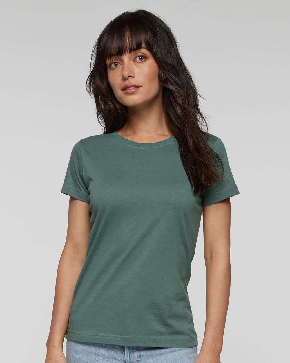 Women's Fine Jersey Tee - OnModelFront - B87238802 - Basil