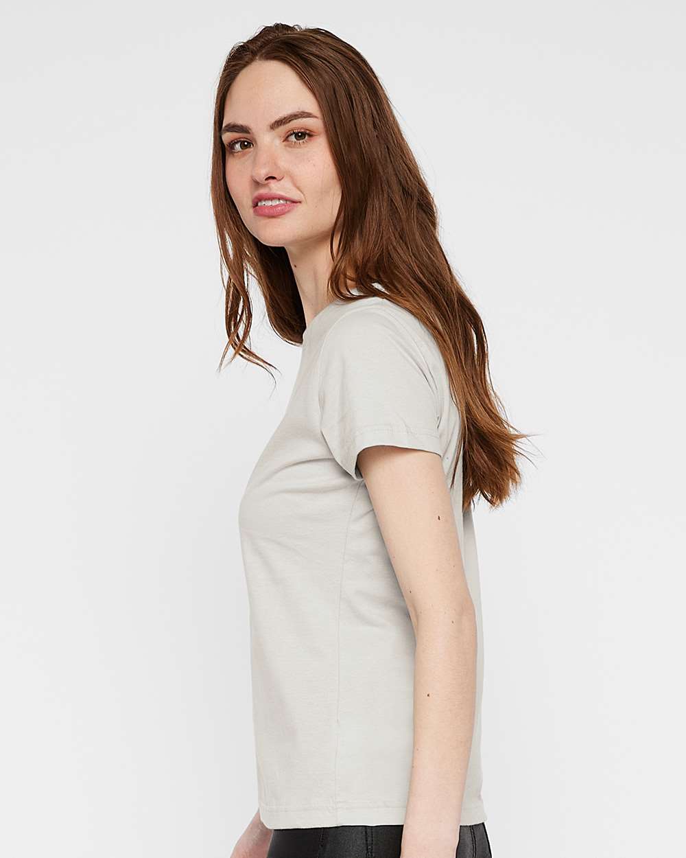 Women's Fine Jersey Tee - OnModelSide - B87238372 - Porcelain