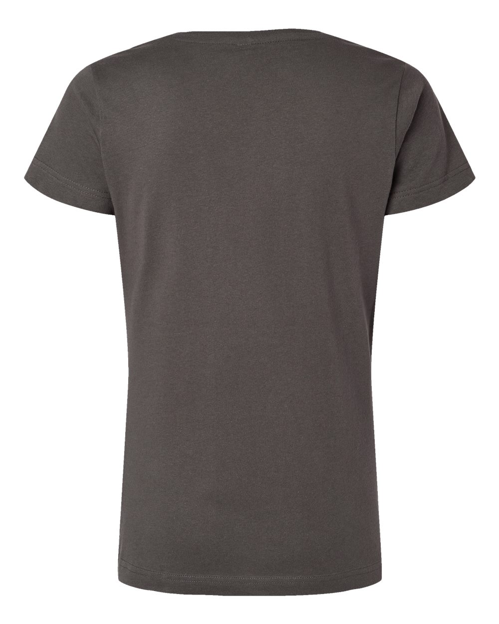 Women's Fine Jersey V-Neck Tee - Back - B80738092 - Charcoal
