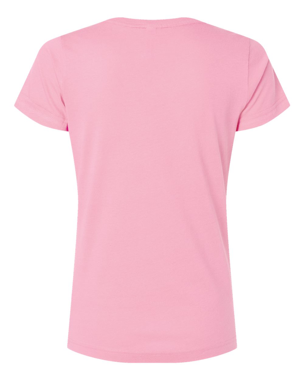 Women's Fine Jersey V-Neck Tee - Back - B80738302 - Pink