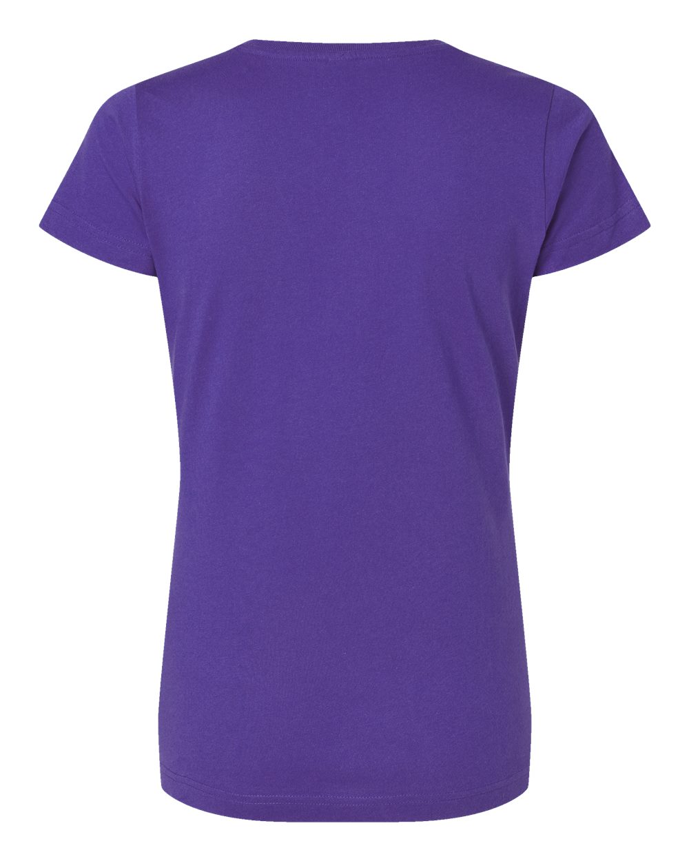 Women's Fine Jersey V-Neck Tee - Back - B80738672 - Purple