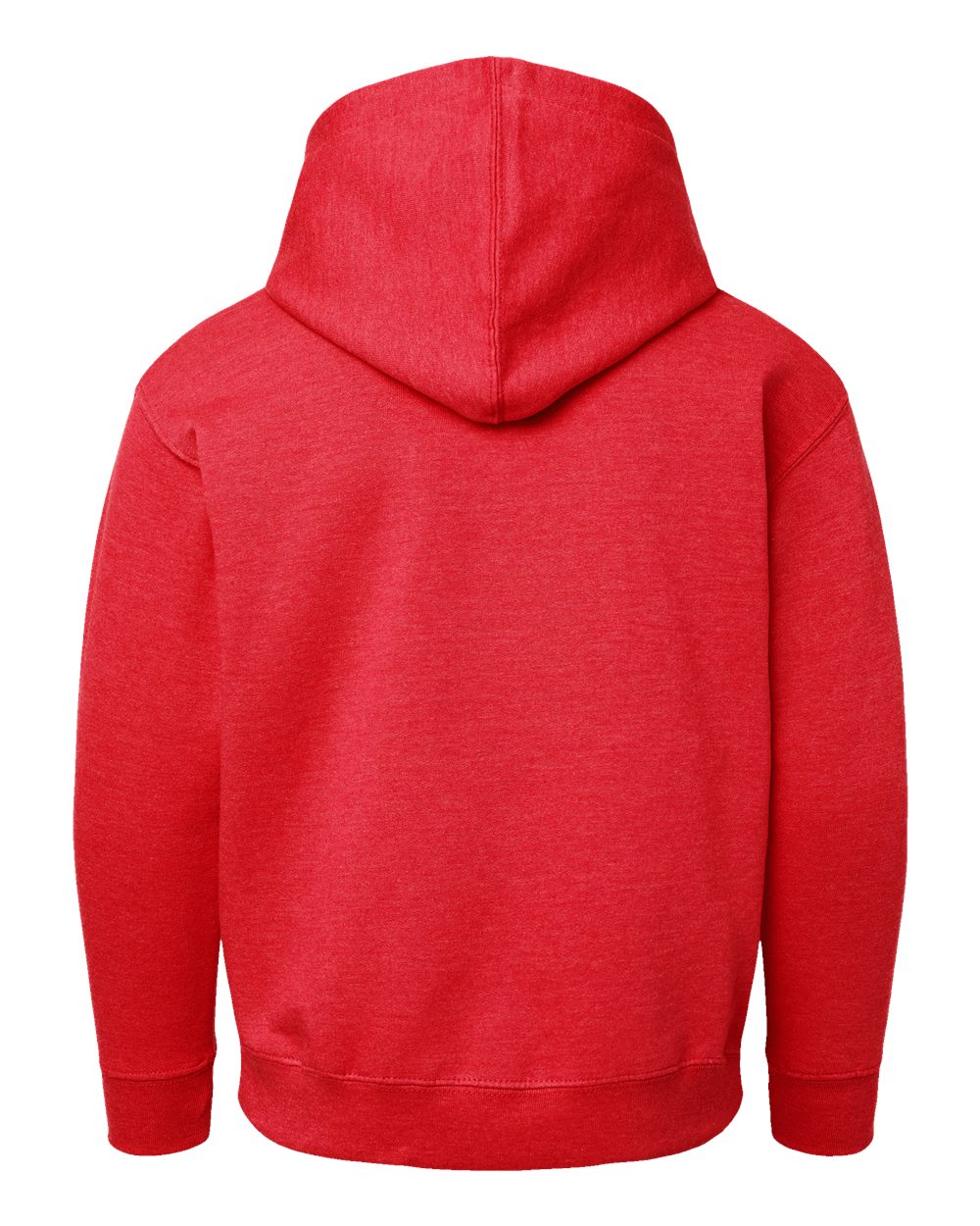 Youth Fleece Hoodie Sweatshirt - Back - B39038102 - Vintage Red