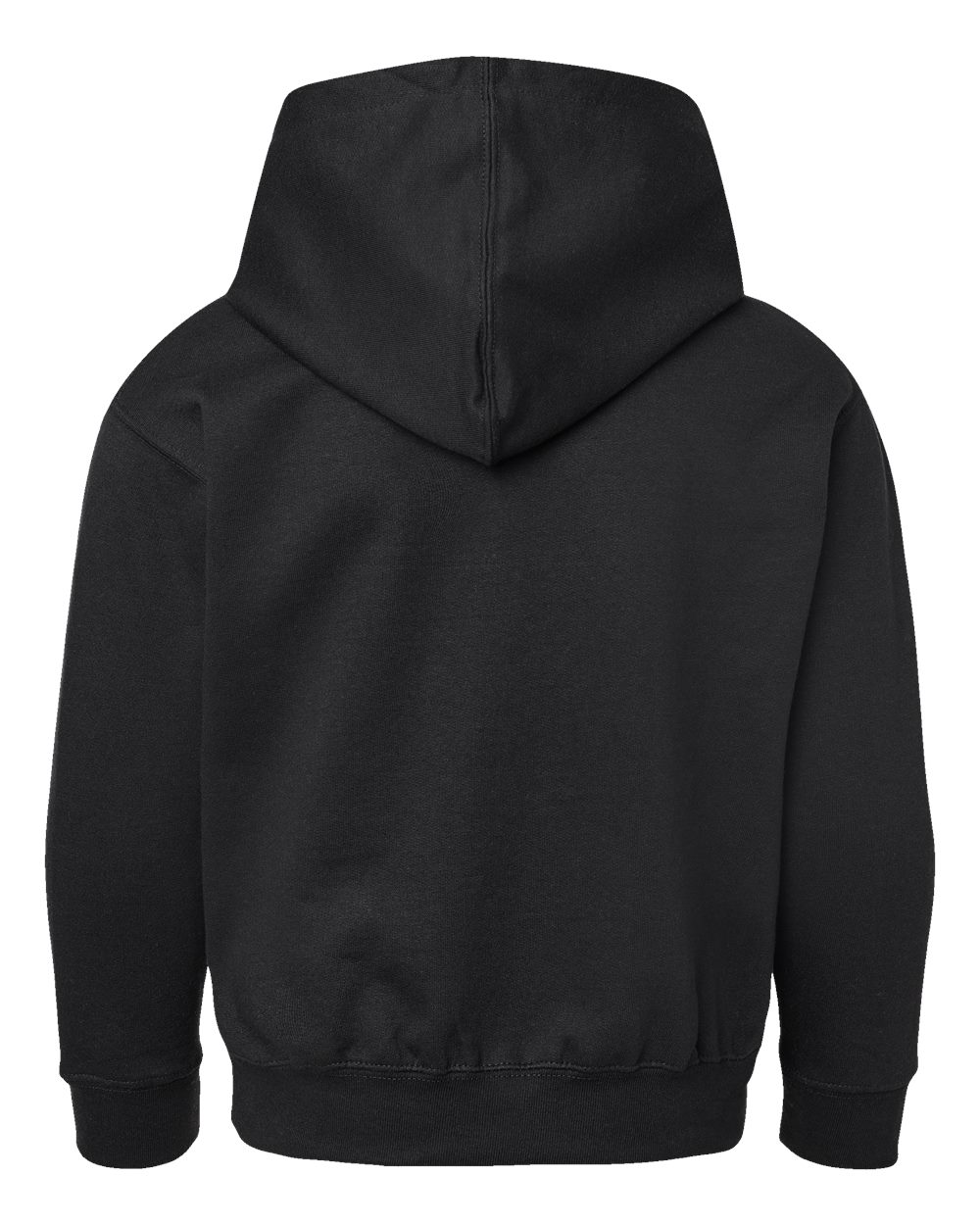 Youth Fleece Hoodie Sweatshirt - Back - B39038502 - Black