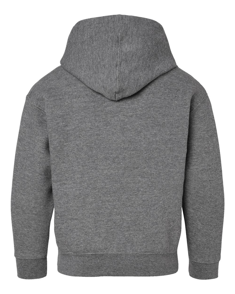 Youth Fleece Hoodie Sweatshirt - Back - B39038572 - Granite Heather