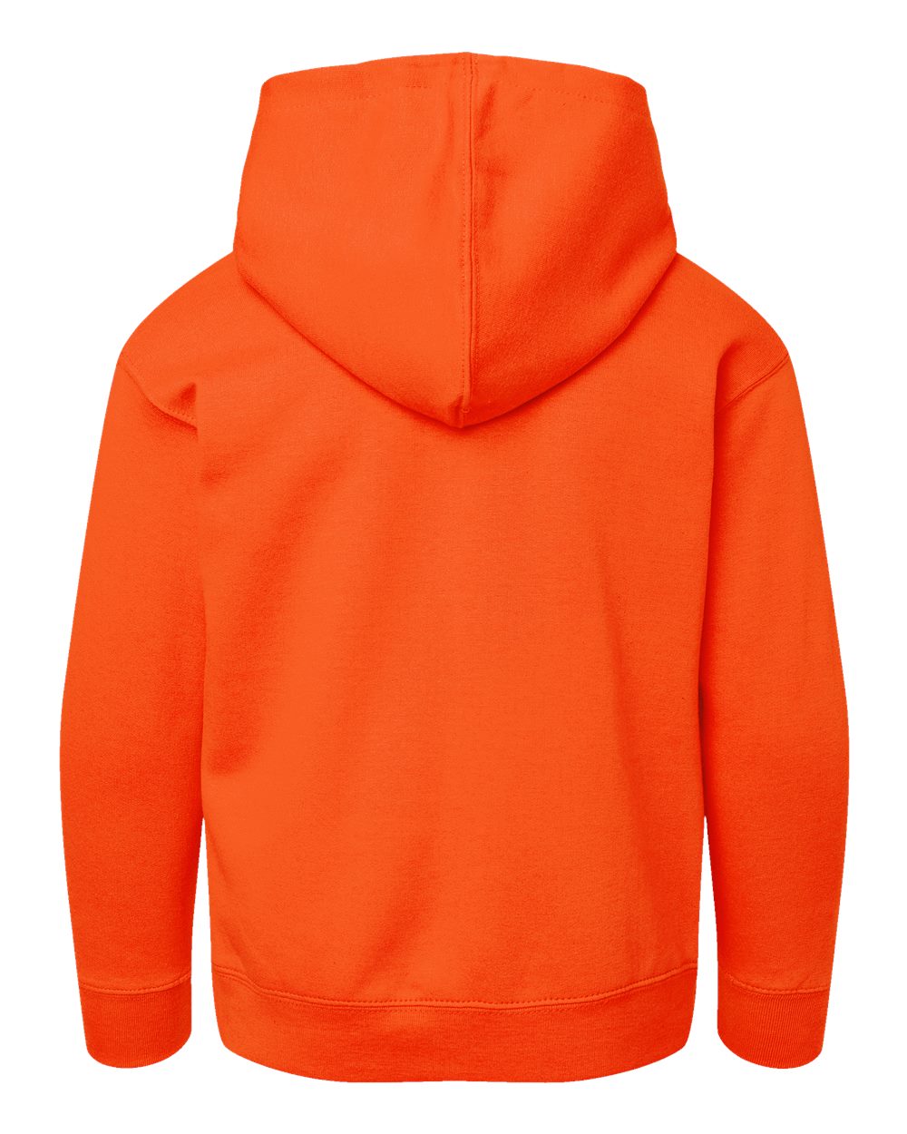 Youth Fleece Hoodie Sweatshirt - Back - B39038662 - Orange