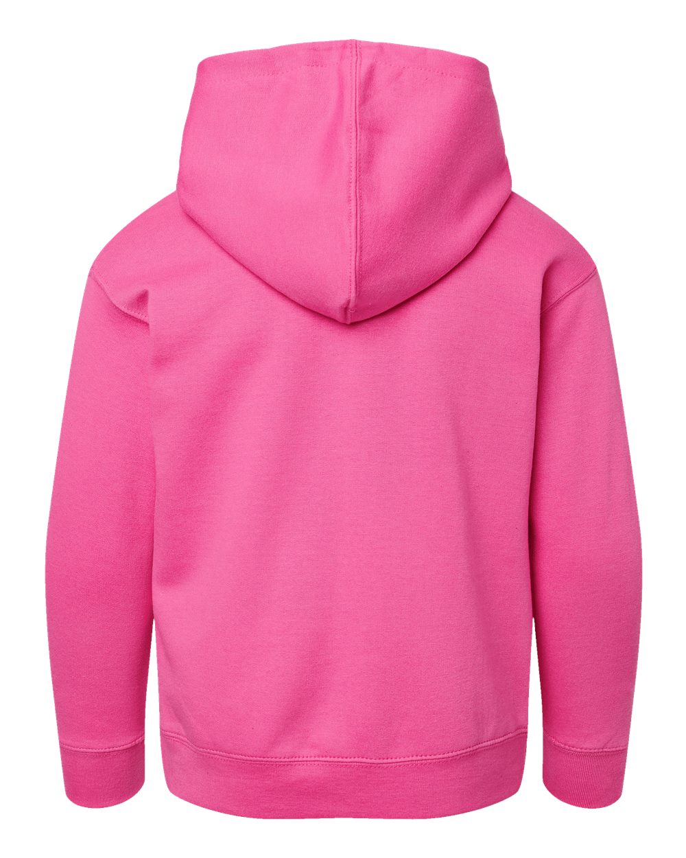 Youth Fleece Hoodie Sweatshirt - Back - B39038692 - Raspberry