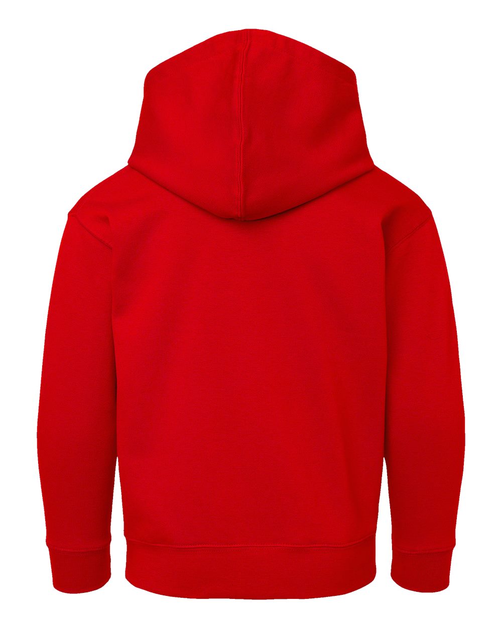 Youth Fleece Hoodie Sweatshirt - Back - B39038702 - Red