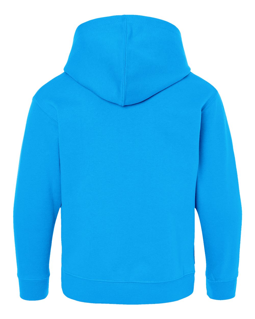 Youth Fleece Hoodie Sweatshirt - Back - B39038782 - Turquoise